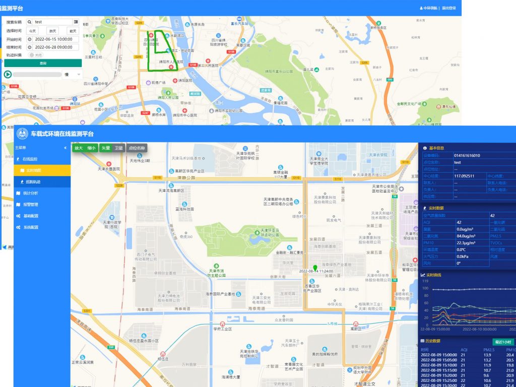車載式環(huán)境在線監(jiān)測系統(tǒng)平臺(tái)介紹